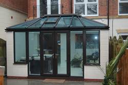 Ultraframe conservatory in Black Foil